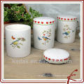 bird design ceramic jam jar